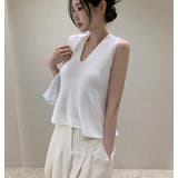 ノースリーブ V ネック ニットトップス | Bifrost | 詳細画像9 
