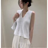 ノースリーブ V ネック ニットトップス | Bifrost | 詳細画像10 