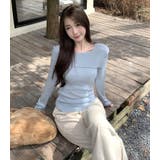 アシンメトリーネック フィットニット | Bifrost | 詳細画像1 