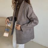 グレンチェックテーラードジャケット【韓国ファッション】 | Doula Doula | 詳細画像13