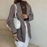 ライトブラウン | グレンチェックテーラードジャケット【韓国ファッション】 | Doula Doula