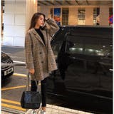 BIGシルエット チェック柄テーラージャケット【韓国ファッション】 | Doula Doula | 詳細画像5