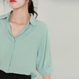 ランタンスリーブスキッパーシャツ【韓国ファッション】 | Doula Doula | 詳細画像2 