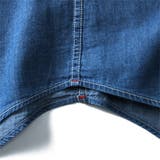 DANIEL DODD 両ポケット付ライトオンスデニム半袖ワークシャツ | 大きいサイズの店ビッグエムワン  | 詳細画像9