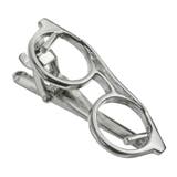 ツーブリッジ グラス ネクタイピン 眼鏡 めがね メガネ クリップ | シルバーアクセサリーBinich | 詳細画像1
