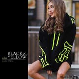 ブラック×イエロー | ギャル パーカー レディース | BLACK QUEEN
