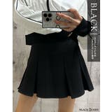 ブラック | ワイドプリーツミニスカート【ちゃんかお着用】mavily | BLACK QUEEN
