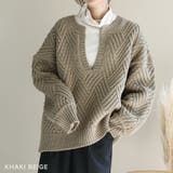 カーキベージュ | バイアス編みキーネックPO【2021A/W NEW】 | NOAHL