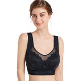 ブラック | 胸を小さく見せるブラ ノンワイヤー ナイトブラ | Blue style