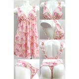 【REVEC】ヨーロピアンプティローズプリント ミニスリップ&Tバックセット ベ… | 神戸発ランジェリーショップ bon-KOBE | 詳細画像3