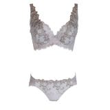 ラベンダー | 大きいサイズのエレガントな花柄ストレッチレースとクラシカルテイストのチュールレー… | 神戸発ランジェリーショップ bon-KOBE 