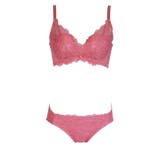 カメリアピンク | モノトーンカシュクールブラショーツセット | 神戸発ランジェリーショップ bon-KOBE 