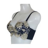 美胸引き立つシャープな印象のバラ柄レースブラショーツセット | 神戸発ランジェリーショップ bon-KOBE  | 詳細画像2 