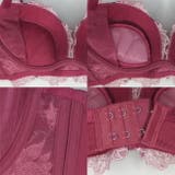 美胸引き立つシャープな印象のバラ柄レースブラショーツセット | 神戸発ランジェリーショップ bon-KOBE  | 詳細画像7 