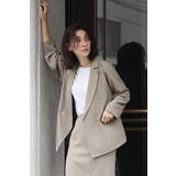 ゴールド釦テーラードジャケット×バックスリットIラインスカート 11 004369 | BONJOUR SAGAN | 詳細画像2 