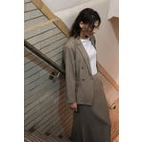 ゴールド釦テーラードジャケット×バックスリットIラインスカート 11 004369 | BONJOUR SAGAN | 詳細画像5 