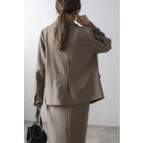 ゴールド釦テーラードジャケット×バックスリットIラインスカート 11 004369 | BONJOUR SAGAN | 詳細画像12 