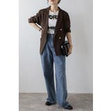 ゴールド釦テーラードジャケット×バックスリットIラインスカート 11 004369 | BONJOUR SAGAN | 詳細画像25 