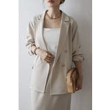 ゴールド釦テーラードジャケット×バックスリットIラインスカート 11 004369 | BONJOUR SAGAN | 詳細画像34 