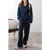 [SET]ライトツイードベルト付シャツ×タックワイドパンツ | BONJOUR SAGAN | 詳細画像14 