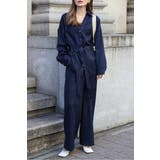 NAVY | [SET]ライトツイードベルト付シャツ×タックワイドパンツ | BONJOUR SAGAN