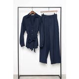 [SET]ライトツイードベルト付シャツ×タックワイドパンツ | BONJOUR SAGAN | 詳細画像40 