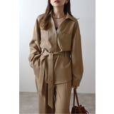 [SET]ライトツイードベルト付シャツ×タックワイドパンツ | BONJOUR SAGAN | 詳細画像4 