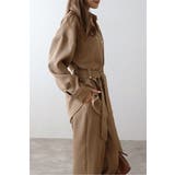 [SET]ライトツイードベルト付シャツ×タックワイドパンツ | BONJOUR SAGAN | 詳細画像6 