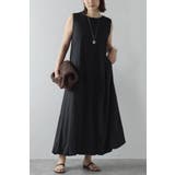 【接触冷感＋UVカット+撥水加工】裾バルーン撥水ノースリワンピ | BONJOUR SAGAN | 詳細画像9 