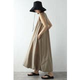 BEIGE | 【接触冷感＋UVカット+撥水加工】裾バルーン撥水ノースリワンピ | BONJOUR SAGAN