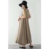 【接触冷感＋UVカット+撥水加工】裾バルーン撥水ノースリワンピ | BONJOUR SAGAN | 詳細画像21 