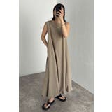 【接触冷感＋UVカット+撥水加工】裾バルーン撥水ノースリワンピ | BONJOUR SAGAN | 詳細画像27 