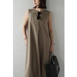 【接触冷感＋UVカット+撥水加工】裾バルーン撥水ノースリワンピ | BONJOUR SAGAN | 詳細画像33 