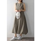 【接触冷感＋UVカット+撥水加工】裾バルーン撥水ノースリワンピ | BONJOUR SAGAN | 詳細画像41 