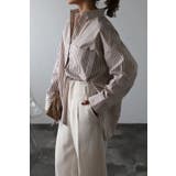 コットンストライプポケットシャツ 77-002474 | BONJOUR SAGAN | 詳細画像22 