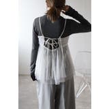 WHITE | バックダブルリボンチュールキャミ 77-002722 | BONJOUR SAGAN