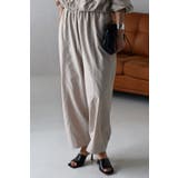 LIGHT-BEIGE | ウエストゴムナイロンボリュームパンツ 77-002837 | BONJOUR SAGAN