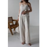 LIGHT-BEIGE | ツイードビスチェ×パンツセットアップ 77-003249 | BONJOUR SAGAN