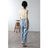 配色デザイン五分袖リブニット 77-003345 | BONJOUR SAGAN | 詳細画像5 