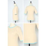 配色デザイン五分袖リブニット 77-003345 | BONJOUR SAGAN | 詳細画像16 