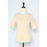 配色デザイン五分袖リブニット 77-003345 | BONJOUR SAGAN | 詳細画像17 