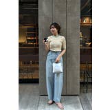 配色デザイン五分袖リブニット 77-003345 | BONJOUR SAGAN | 詳細画像22 