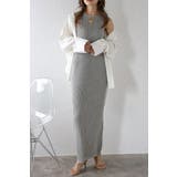 GRAY | サマーニットアメスリリブワンピース 77-003662 | BONJOUR SAGAN