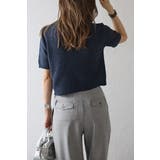 スクエアポケットブークレニット半袖カーディガン 77-003712 | BONJOUR SAGAN | 詳細画像4 