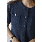 スクエアポケットブークレニット半袖カーディガン 77-003712 | BONJOUR SAGAN | 詳細画像6 