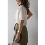 スクエアポケットブークレニット半袖カーディガン 77-003712 | BONJOUR SAGAN | 詳細画像8 