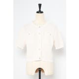 スクエアポケットブークレニット半袖カーディガン 77-003712 | BONJOUR SAGAN | 詳細画像17 