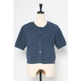 スクエアポケットブークレニット半袖カーディガン 77-003712 | BONJOUR SAGAN | 詳細画像18 