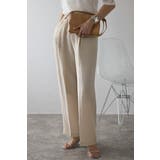 LIGHT-BEIGE | リネン混リラックスワイドパンツ 77-003714 | BONJOUR SAGAN