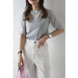 クルーネックラメTシャツ 77-003715 | BONJOUR SAGAN | 詳細画像1 